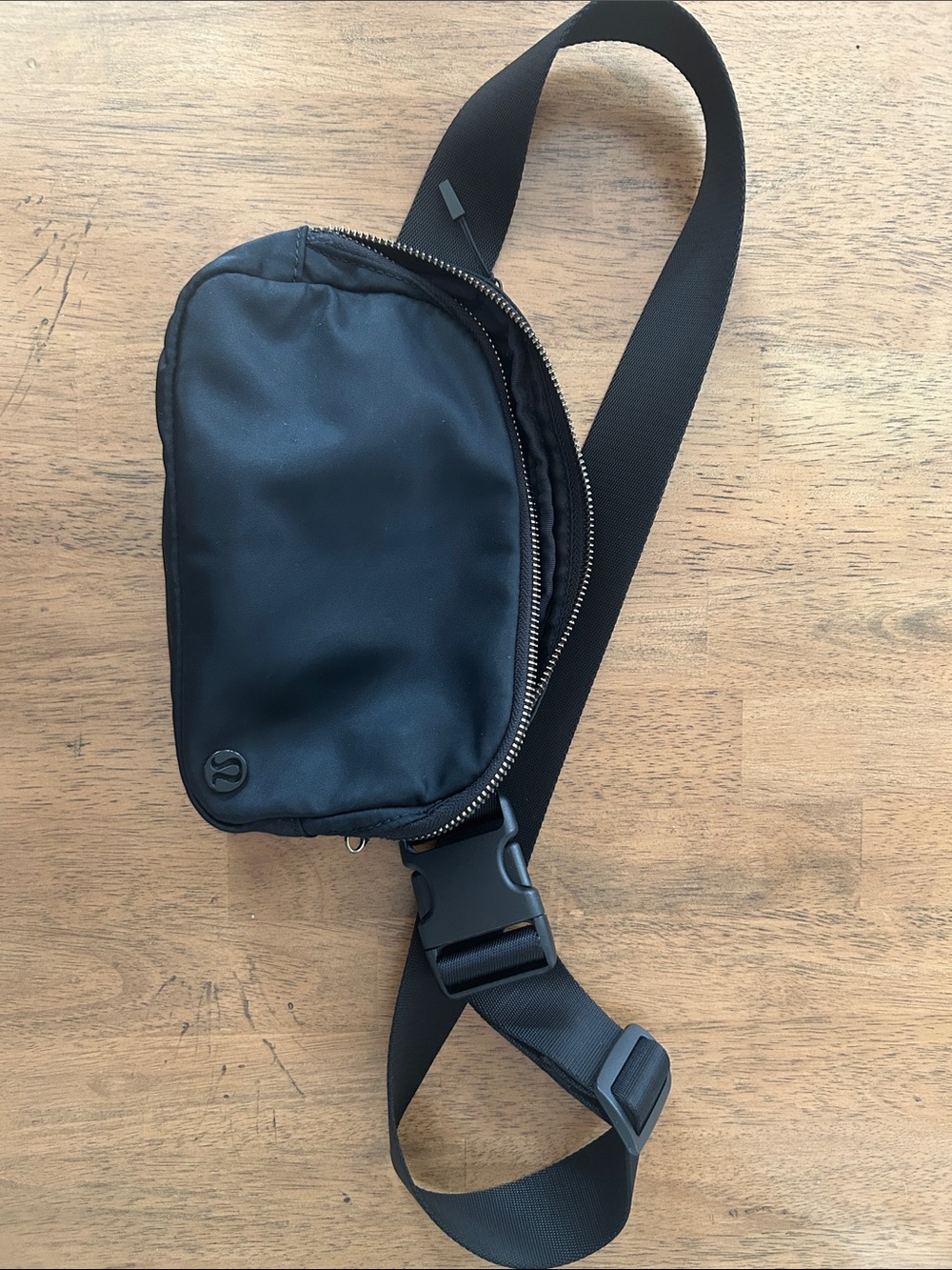 lululemon athletica Black Nylon Sling Bag with Adjustable Strap